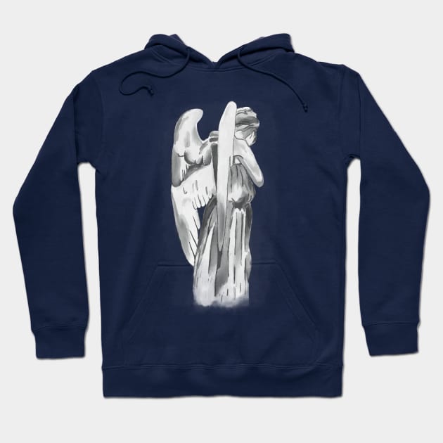 Weeping angel - Doctor Who - blue Hoodie by Uwaki